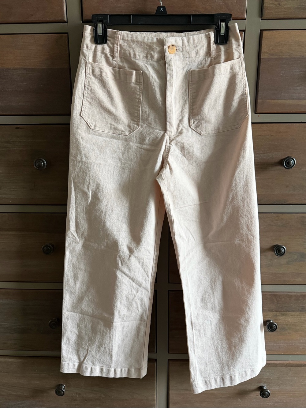 Pale pink Wide-Leg Cotton Pants